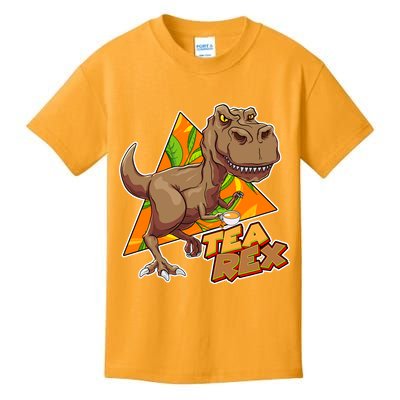 Funny Tea Rex Dinosaur Tea Lover Kids T-Shirt