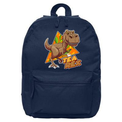 Funny Tea Rex Dinosaur Tea Lover 16 in Basic Backpack