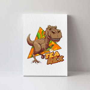 Funny Tea Rex Dinosaur Tea Lover Canvas