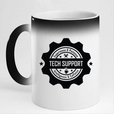 Funny Tech Support  11oz Black Color Changing Mug