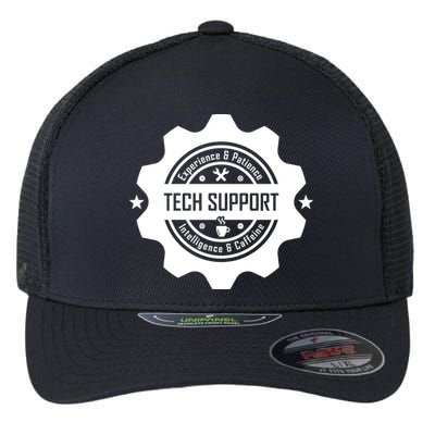 Funny Tech Support  Flexfit Unipanel Trucker Cap