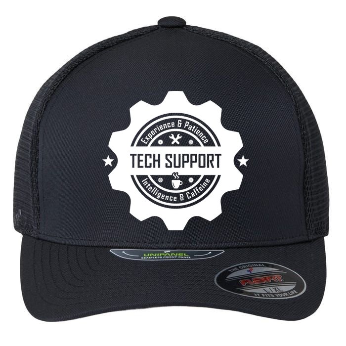 Funny Tech Support  Flexfit Unipanel Trucker Cap