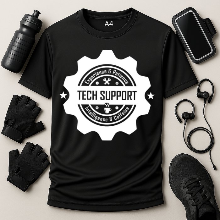 Funny Tech Support  Cooling Performance Crew T-Shirt