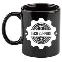 Funny Tech Support  11oz C Handle Ceramic Mug