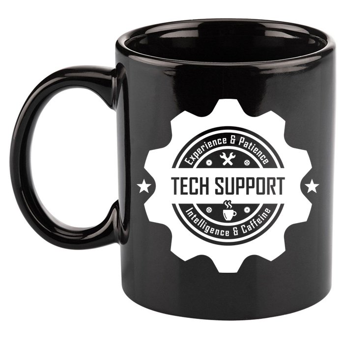 Funny Tech Support  11oz C Handle Ceramic Mug