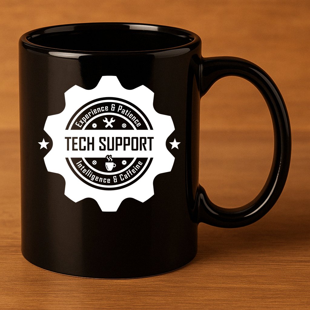 Funny Tech Support  11oz C Handle Ceramic Mug