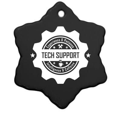 Funny Tech Support  Ceramic Star Ornament