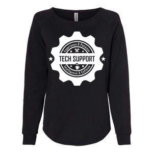 Funny Tech Support  Womens California Wash Sweatshirt