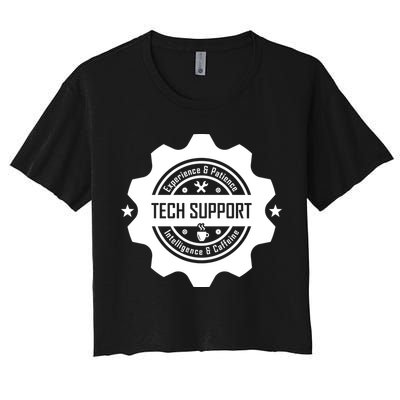 Funny Tech Support  Crop Top