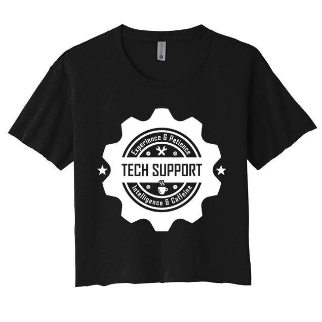 Funny Tech Support  Crop Top
