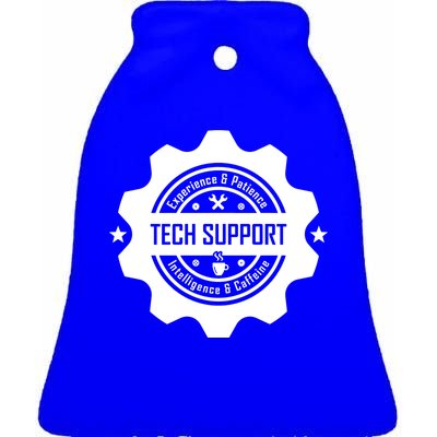 Funny Tech Support  Ceramic Bell Ornament