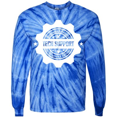 Funny Tech Support  Tie-Dye Long Sleeve Shirt