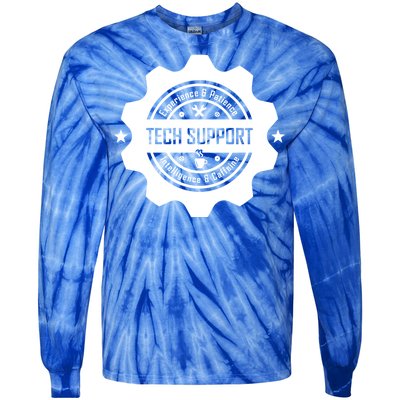 Funny Tech Support  Tie-Dye Long Sleeve Shirt