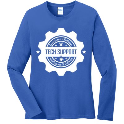 Funny Tech Support  Ladies Long Sleeve Shirt
