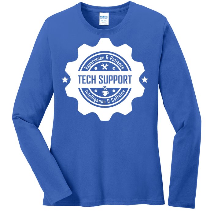 Funny Tech Support  Ladies Long Sleeve Shirt