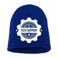 Funny Tech Support  Short Acrylic Beanie