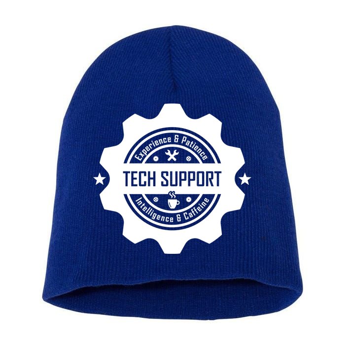 Funny Tech Support  Short Acrylic Beanie