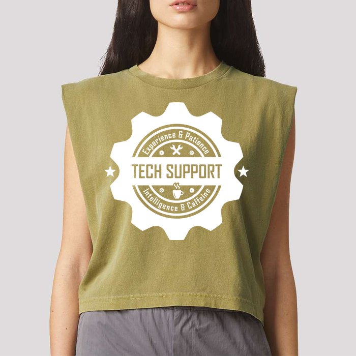 Funny Tech Support  Garment-Dyed Women's Muscle Tee