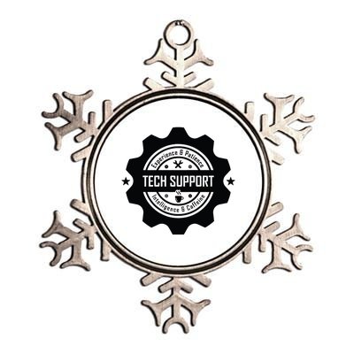 Funny Tech Support  Metallic Star Ornament