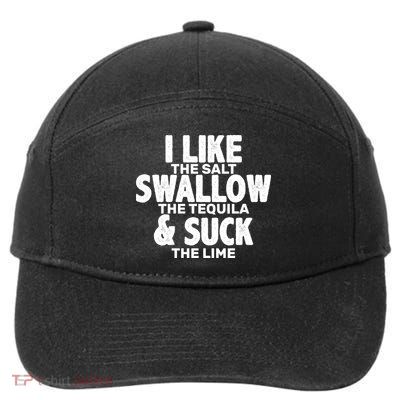Funny Tequila Shots  7-Panel Snapback Hat