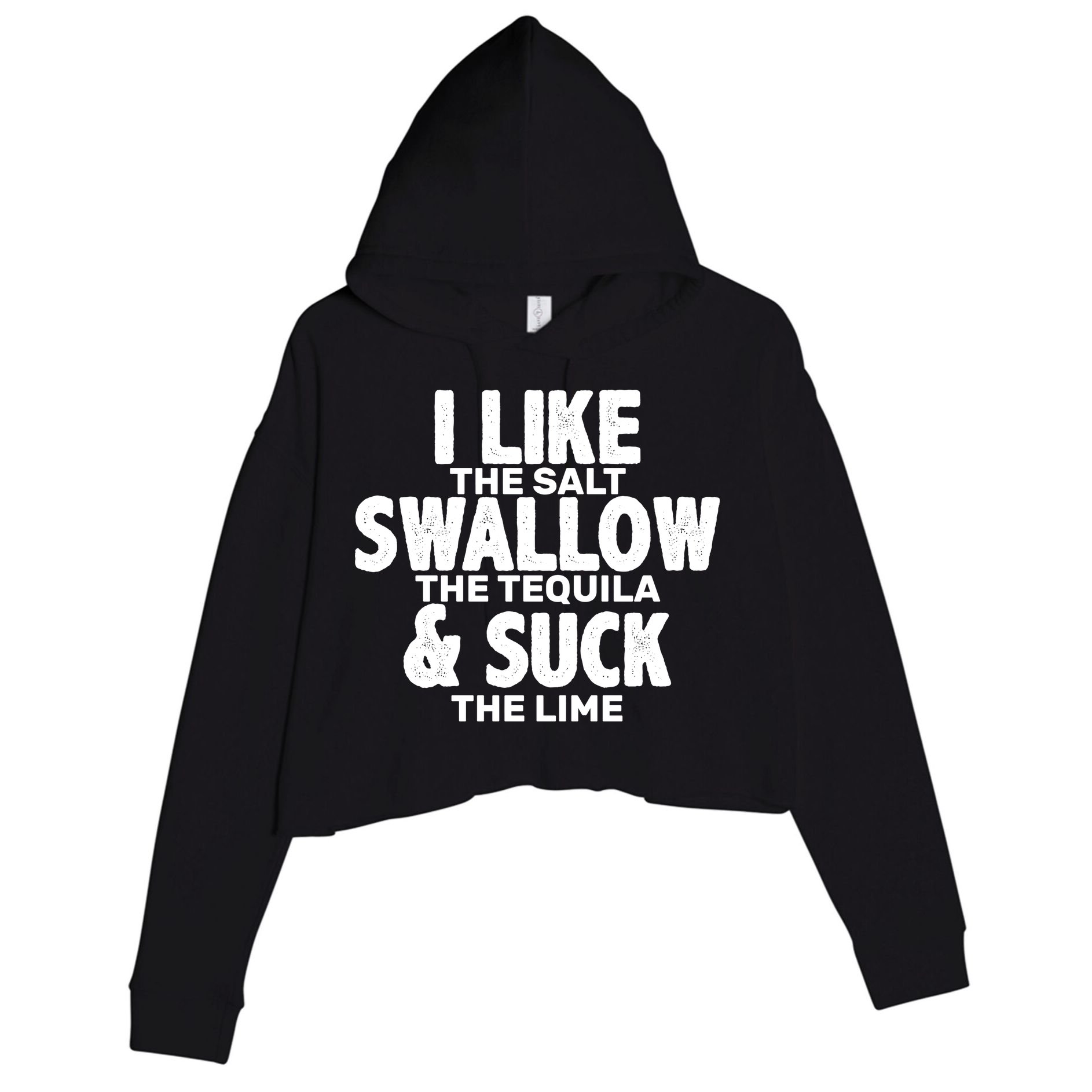 Funny Tequila Shots  Crop Fleece Hoodie