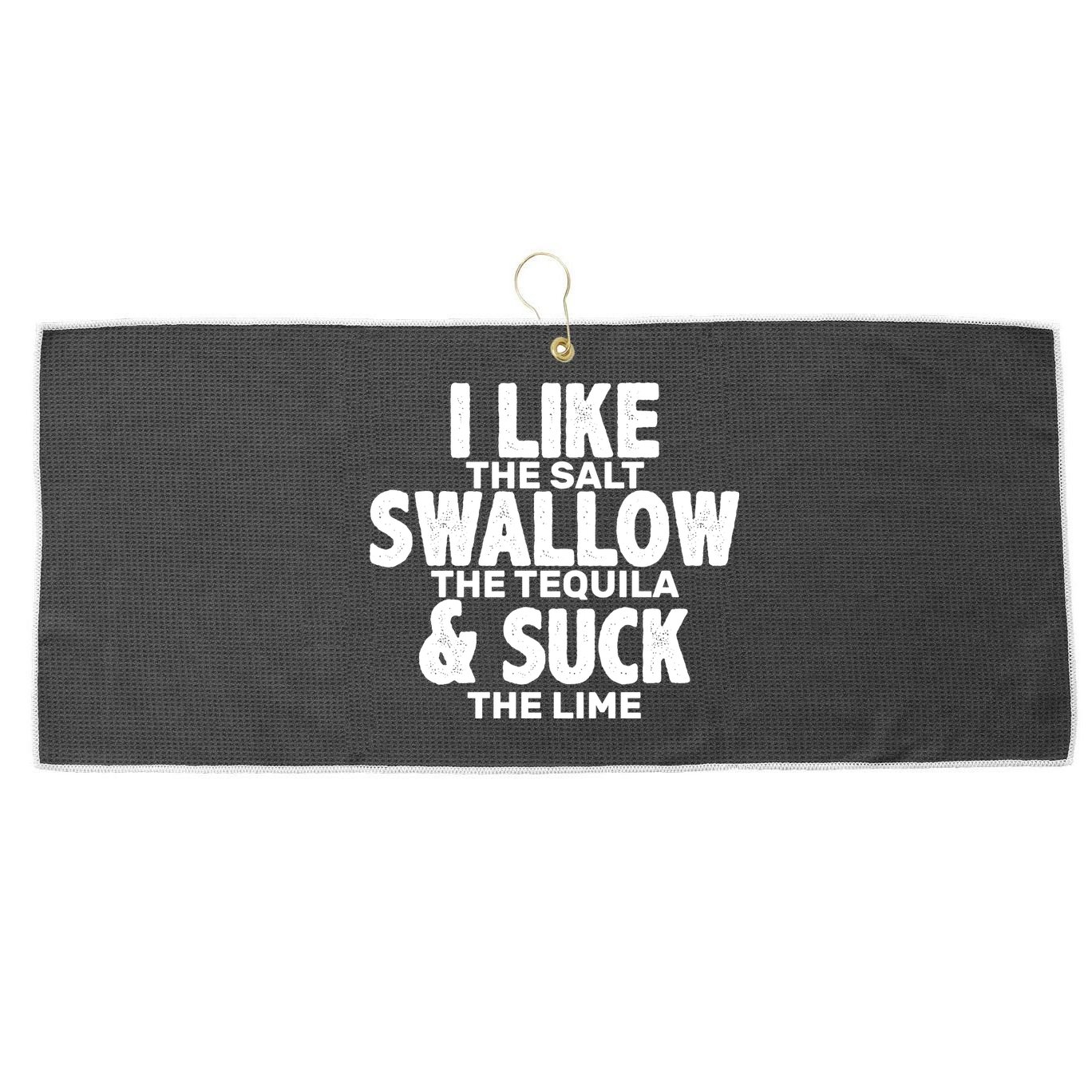Funny Tequila Shots  Large Microfiber Waffle Golf Towel