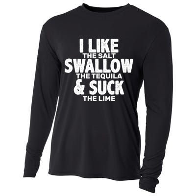 Funny Tequila Shots  Cooling Performance Long Sleeve Crew