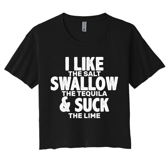 Funny Tequila Shots  Women's Crop Top Tee