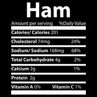 Funny Thanksgiving Christmas Ham Food Nutrition Facts Bucket Hat