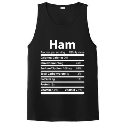 Funny Thanksgiving Christmas Ham Food Nutrition Facts PosiCharge Competitor Tank