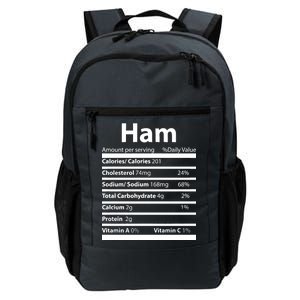 Funny Thanksgiving Christmas Ham Food Nutrition Facts Daily Commute Backpack