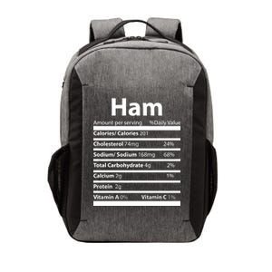 Funny Thanksgiving Christmas Ham Food Nutrition Facts Vector Backpack