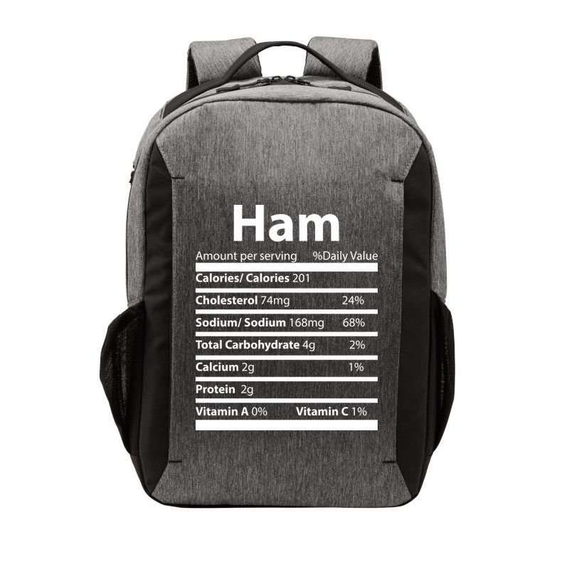 Funny Thanksgiving Christmas Ham Food Nutrition Facts Vector Backpack