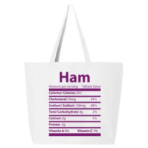 Funny Thanksgiving Christmas Ham Food Nutrition Facts 25L Jumbo Tote