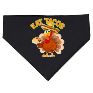 Funny Thanksgiving Eat Tacos USA-Made Doggie Bandana