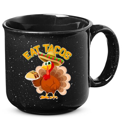 Funny Thanksgiving Eat Tacos 15oz Campfire Ceramic Mug