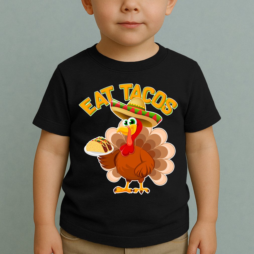 Funny Thanksgiving Eat Tacos Toddler T-Shirt