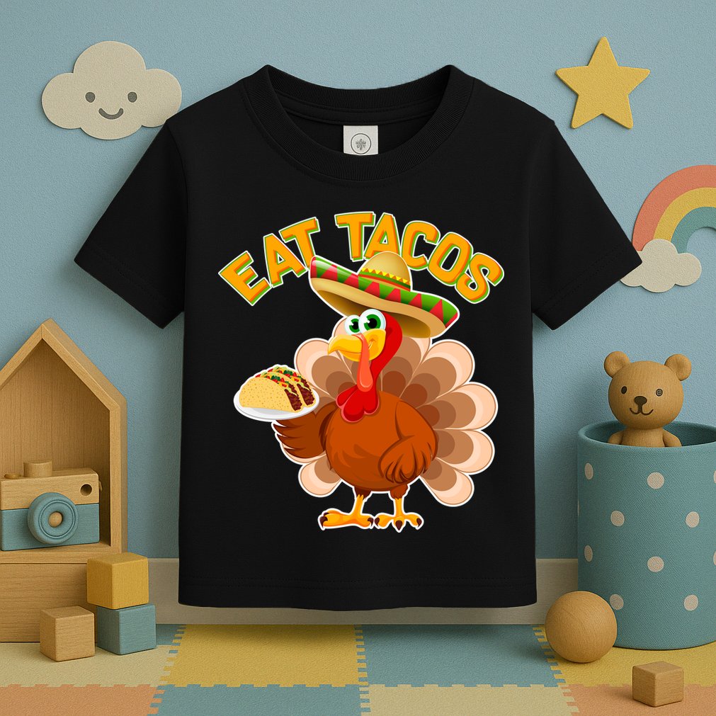 Funny Thanksgiving Eat Tacos Toddler T-Shirt