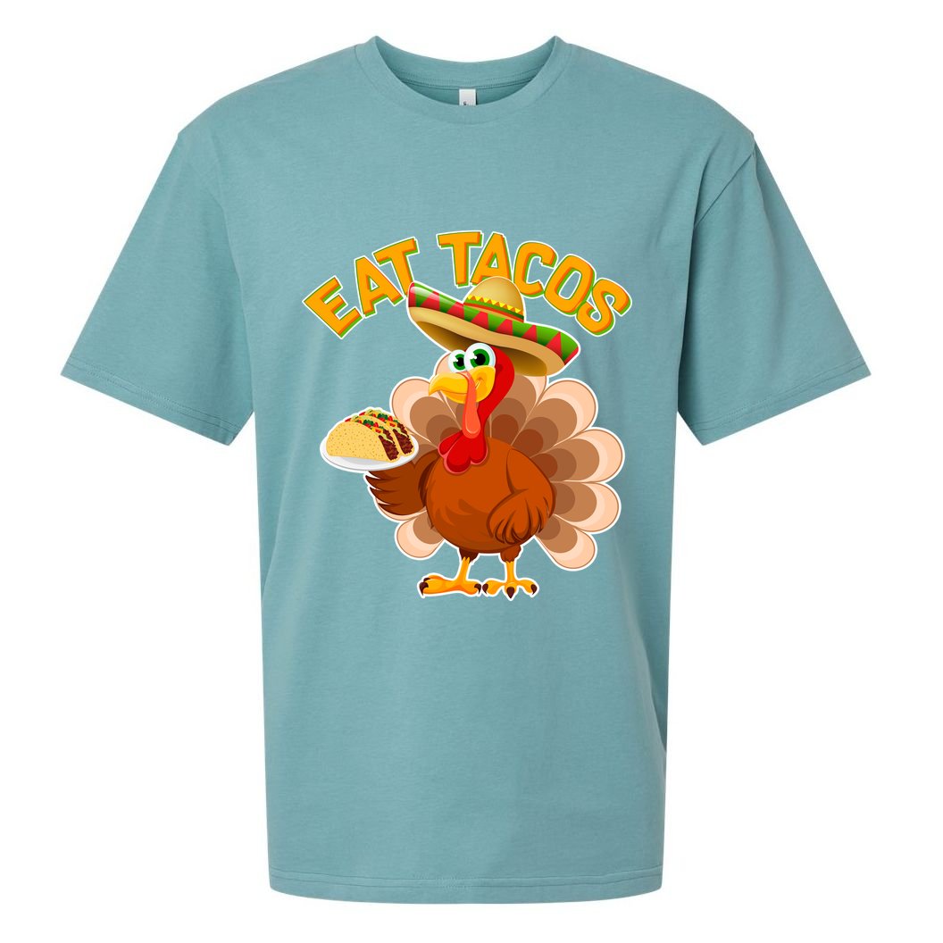 Funny Thanksgiving Eat Tacos Sueded Cloud Jersey T-Shirt
