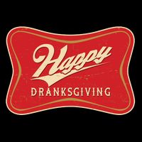 Funny Thanksgiving Happy Dranksgiving Beer Label Stripe Pom Pom Beanie
