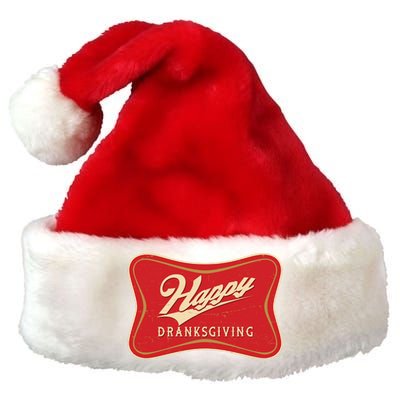 Funny Thanksgiving Happy Dranksgiving Beer Label Premium Christmas Santa Hat