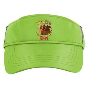 Funny Thanksgiving It's Leg Day Adult Drive Performance Visor