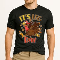 Funny Thanksgiving It's Leg Day Cooling Performance Crew T-Shirt
