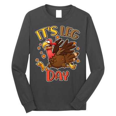 Funny Thanksgiving It's Leg Day Long Sleeve Shirt