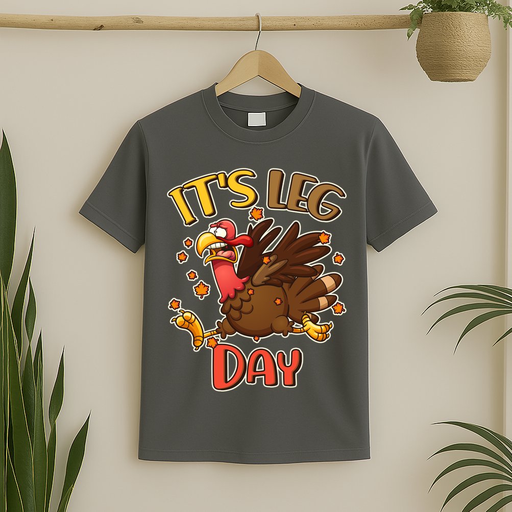 Funny Thanksgiving It's Leg Day T-Shirt