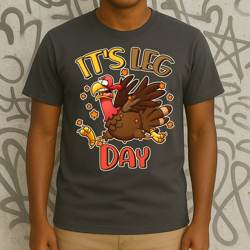 Funny Thanksgiving It's Leg Day T-Shirt