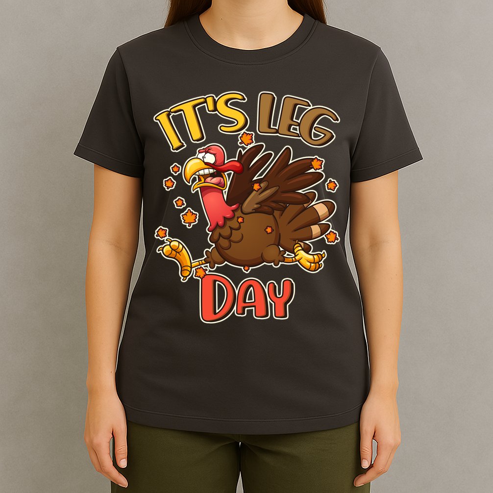 Funny Thanksgiving It's Leg Day T-Shirt