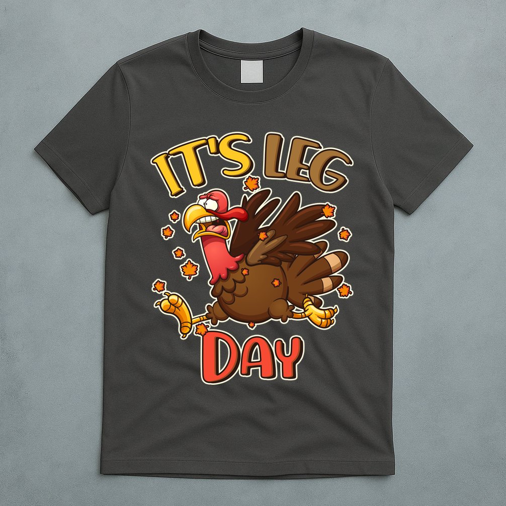 Funny Thanksgiving It's Leg Day T-Shirt