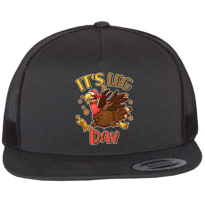 Funny Thanksgiving It's Leg Day Flatbill Hat
