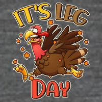 Funny Thanksgiving It's Leg Day Flatbill Hat